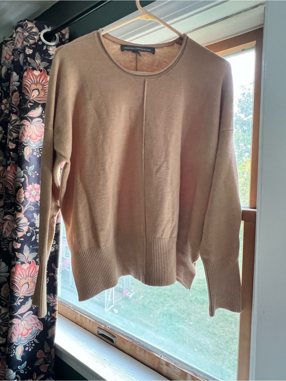 French Connection Camel-Tone Crewneck Sweater